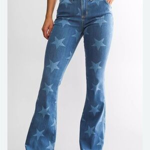 Miss Me Blue Star Flare Jeans